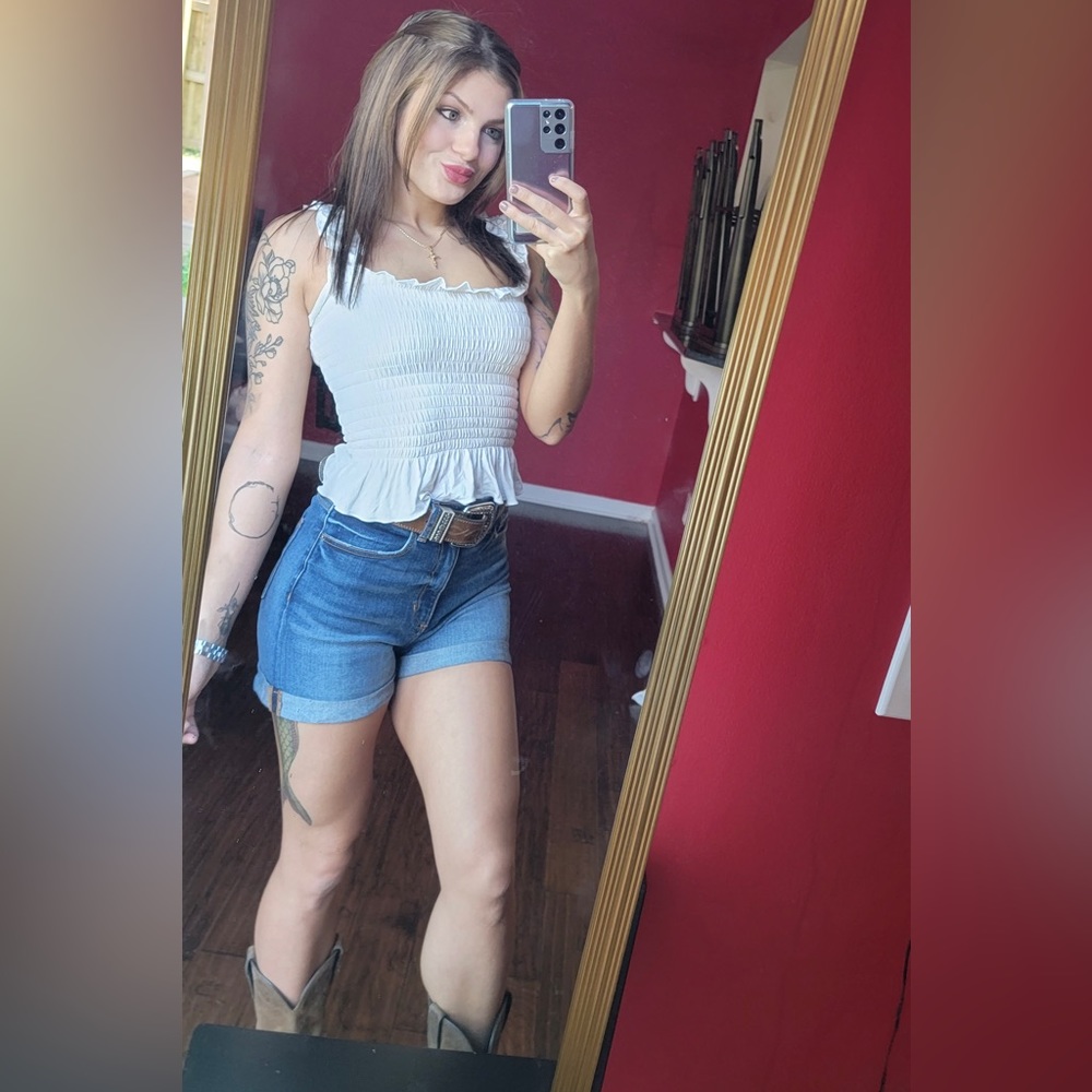 White soft tank top blouse